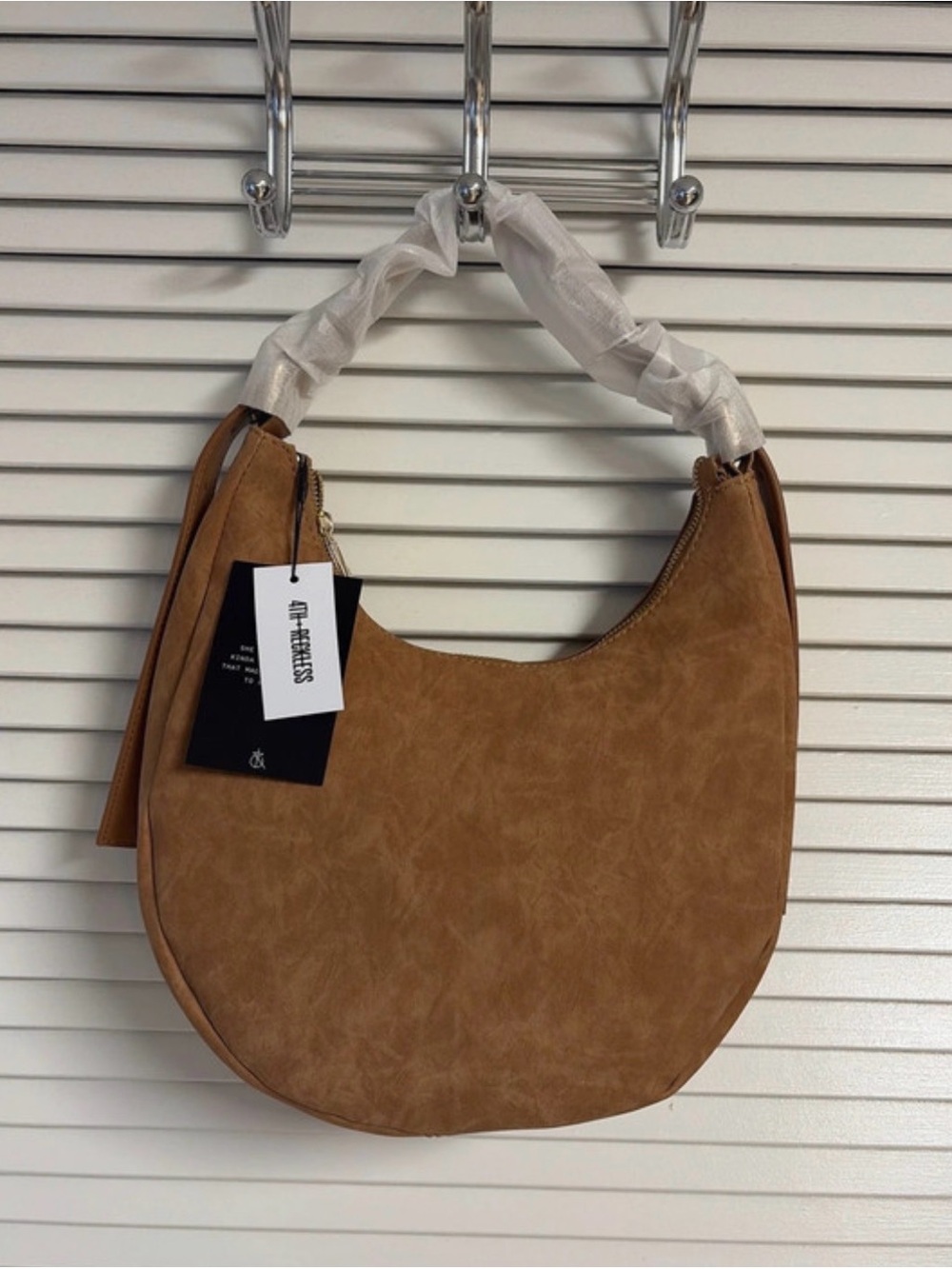 Everyday Crescent Shoulder Bag in Tan